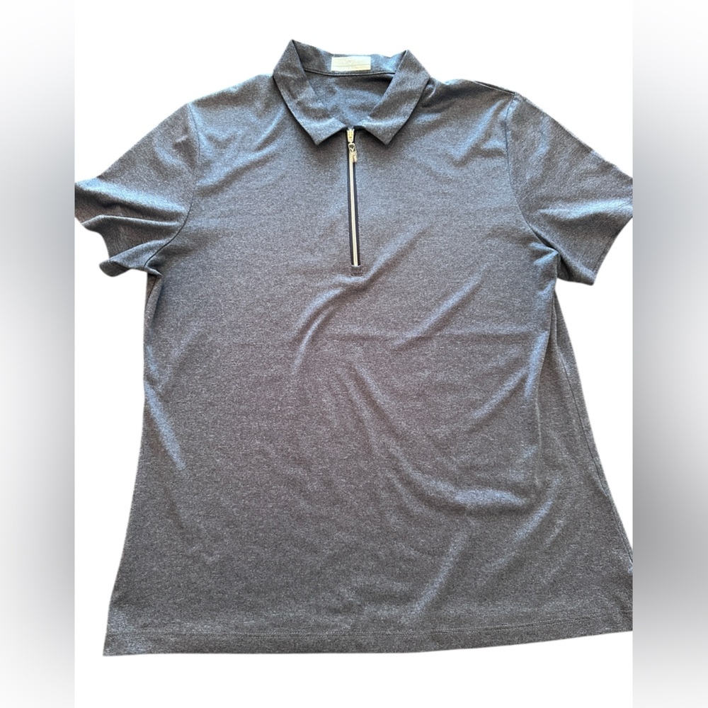 Callaway Women’s‎ L Golf Shirt with 1/4 zip heather blue